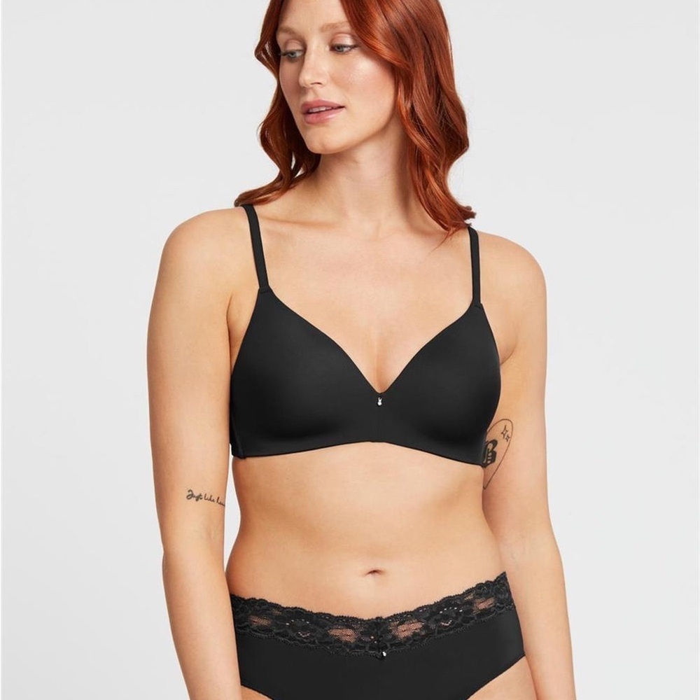 Montelle Lingerie Elegant Black Women's Bra with Rhinestone Charm - 38D